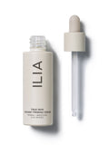 A bottle of True Skin Radiant Priming Serum with a dropper cap, designed for firming and smoothing skin.